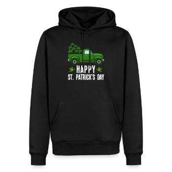 La Saint-Patrick - Sweat à capuche Premium bio Homme - noir - Devant - Nico (187cm)
