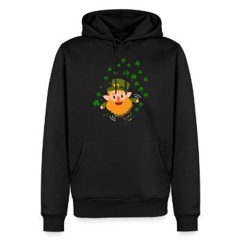 Saint-Patrick enfant enfant - Sweat à capuche Premium bio Homme - noir - Devant - Nico (187cm)