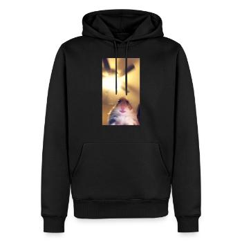 Meme Hamster Staring Front Camera - Männer Premium Bio Hoodie - Schwarz - Vorne - Nico (187cm)