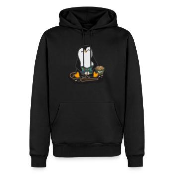 Zocker Penguin - Men’s Premium Organic Hoodie - black - Front - Nico (187cm)