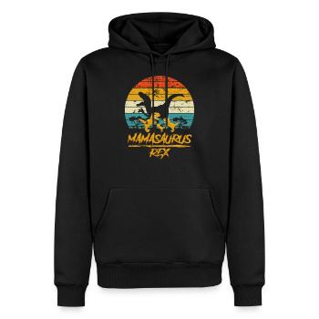 Mamasaurus Dinosaur 3 Kids Retro Vintage Cadeau - Sweat à capuche Premium bio Homme - noir - Devant - Nico (187cm)
