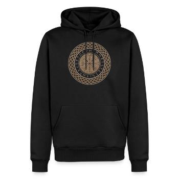 Viking - Men’s Premium Organic Hoodie - black - Front - Nico (187cm)