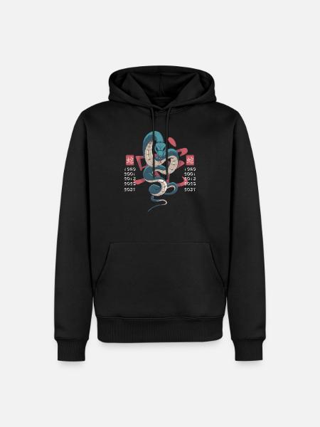 Year of the Snake - Men’s Premium Organic Hoodie - black
