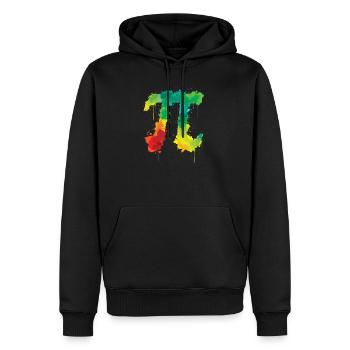 Pi, Symbol, Mathe, Unendlichkeit, Irrationale Zahl - Männer Premium Bio Hoodie - Schwarz - Vorne - Nico (187cm)