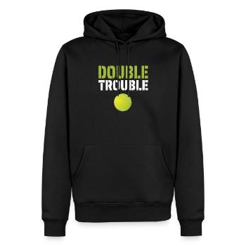 Double Trouble Tennis Equipe de tennis - Sweat à capuche Premium bio Homme - noir - Devant - Nico (187cm)