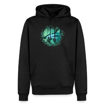 Natur Liebhaber - Männer Premium Bio Hoodie - Schwarz - Vorne - Nico (187cm)