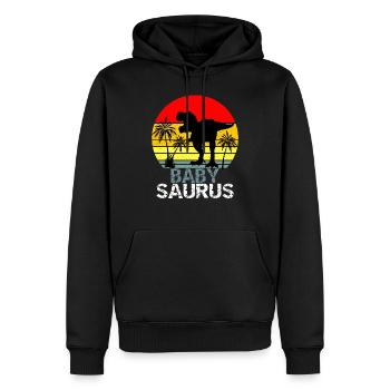 Babysaurus T Rex Dinosaurier - Männer Premium Bio Hoodie - Schwarz - Vorne - Nico (187cm)