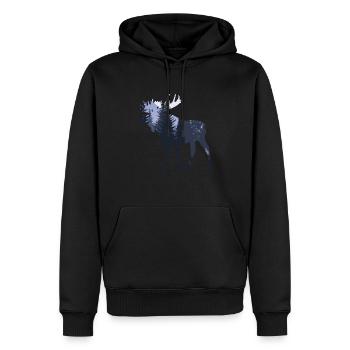 Élan - Sweat à capuche Premium bio Homme - noir - Devant - Nico (187cm)