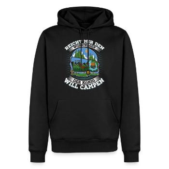 Reicht mir den Wohnwagen der König will Campen - Männer Premium Bio Hoodie - Schwarz - Vorne - Nico (187cm)