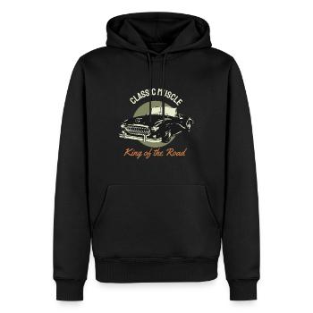 T Shirt Muscle Car - Classic Muscle Car - Sweat à capuche Premium bio Homme - noir - Devant - Nico (187cm)