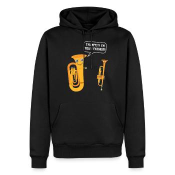 Tuba instrument à vent Tubist Fanfare trompette - Sweat à capuche Premium bio Homme - noir - Devant - Nico (187cm)