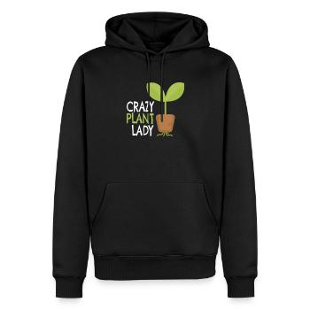 Crazy Plant Lady Gardener Gardening Gift - Men’s Premium Organic Hoodie - black - Front - Nico (187cm)