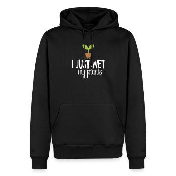 I Just Wet My Plants Gardener Gardening Gift - Men’s Premium Organic Hoodie - black - Front - Nico (187cm)