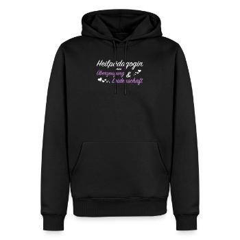 Heilpädagogin Heilpädagogik Heilerziehung Geschenk - Männer Premium Bio Hoodie - Schwarz - Vorne - Nico (187cm)