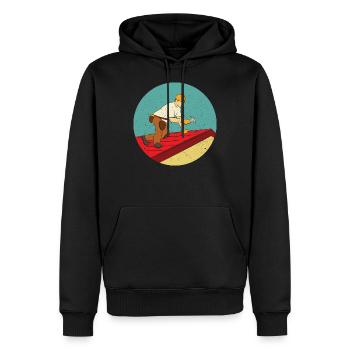 Dachdecker der einzig wahre Handwerker - Männer Premium Bio Hoodie - Schwarz - Vorne - Nico (187cm)