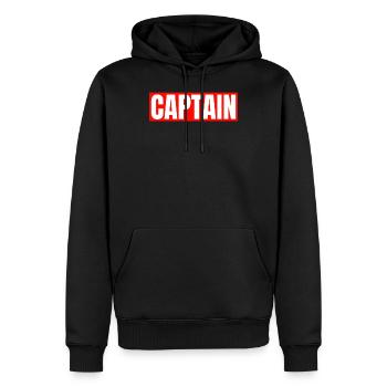 Bateau Stuff Capitaine Drôle de bateau ponton bateau - Sweat à capuche Premium bio Homme - noir - Devant - Nico (187cm)