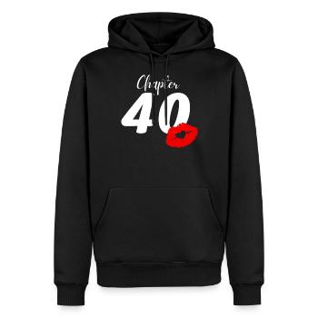 40. Geburtstag - Männer Premium Bio Hoodie - Schwarz - Vorne - Nico (187cm)