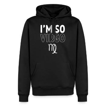 Signes du zodiaque - Sweat à capuche Premium bio Homme - noir - Devant - Nico (187cm)