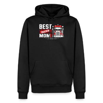 Best Truckin Mom ever - Sweat à capuche Premium bio Homme - noir - Devant - Nico (187cm)