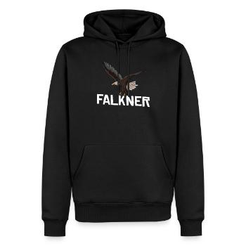 Falkner Chasse au beirissage cadeau fauconnerie - Sweat à capuche Premium bio Homme - noir - Devant - Nico (187cm)