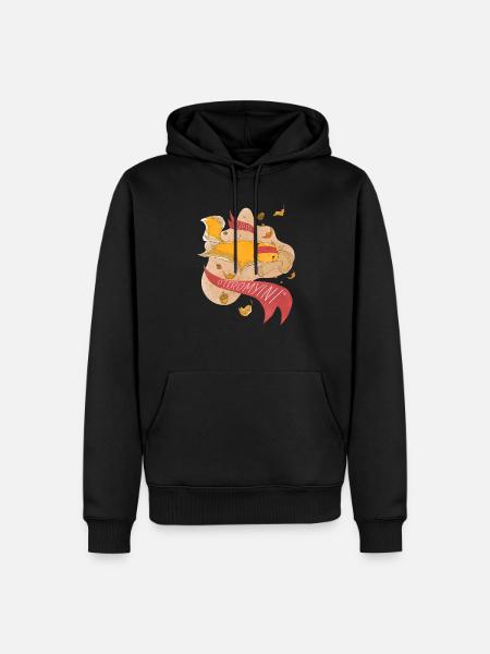 Fliegendes Eichhörnchen Gleithörnchen Flughörnchen - Männer Premium Bio Hoodie - Schwarz