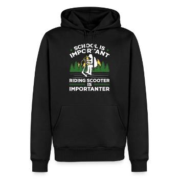 Cools Cascades Scooter Scooter Scooter cadeau - Sweat à capuche Premium bio Homme - noir - Devant - Nico (187cm)