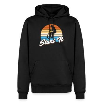Cools Cascades Scooter Scooter Scooter cadeau - Sweat à capuche Premium bio Homme - noir - Devant - Nico (187cm)