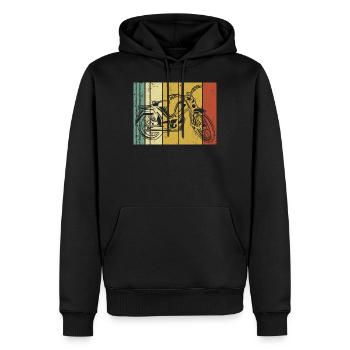Cool Retro Mofa Cadeau 2 Takter Mokick Moped - Sweat à capuche Premium bio Homme - noir - Devant - Nico (187cm)