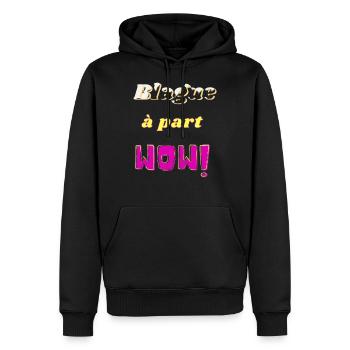 Blague à part MoM - Sweat à capuche Premium bio Homme - noir - Devant - Nico (187cm)