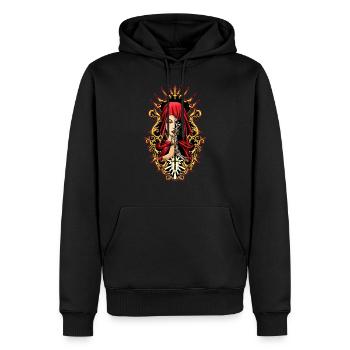 Santa Muerte trauert um die Toten - Männer Premium Bio Hoodie - Schwarz - Vorne - Nico (187cm)
