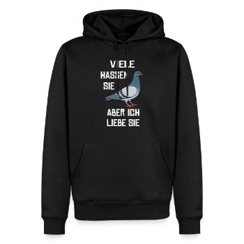 Geschenk Taubenzüchter Tauben Brieftauben - Männer Premium Bio Hoodie - Schwarz - Vorne - Nico (187cm)