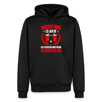 Lustiges Bierpong Legende Bier Pong Geschenk - Männer Premium Bio Hoodie - Schwarz - Vorne - Nico (187cm)