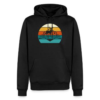 Hunter pour les chasseurs - Sweat à capuche Premium bio Homme - noir - Devant - Nico (187cm)
