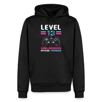13. Geburtstag Jungen Teenager Gamer - Männer Premium Bio Hoodie - Schwarz - Vorne - Nico (187cm)