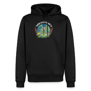 no planet b - Sweat à capuche Premium bio Homme - noir - Devant - Nico (187cm)