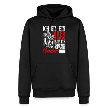 Motorrad Opa Geschenk - Männer Premium Bio Hoodie - Schwarz - Vorne - Nico (187cm)