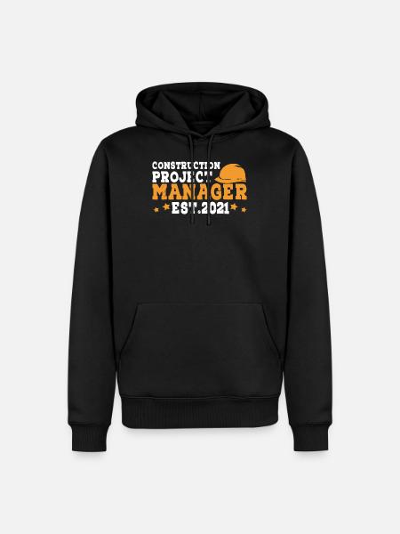 Construction Project Manager - Men’s Premium Organic Hoodie - black