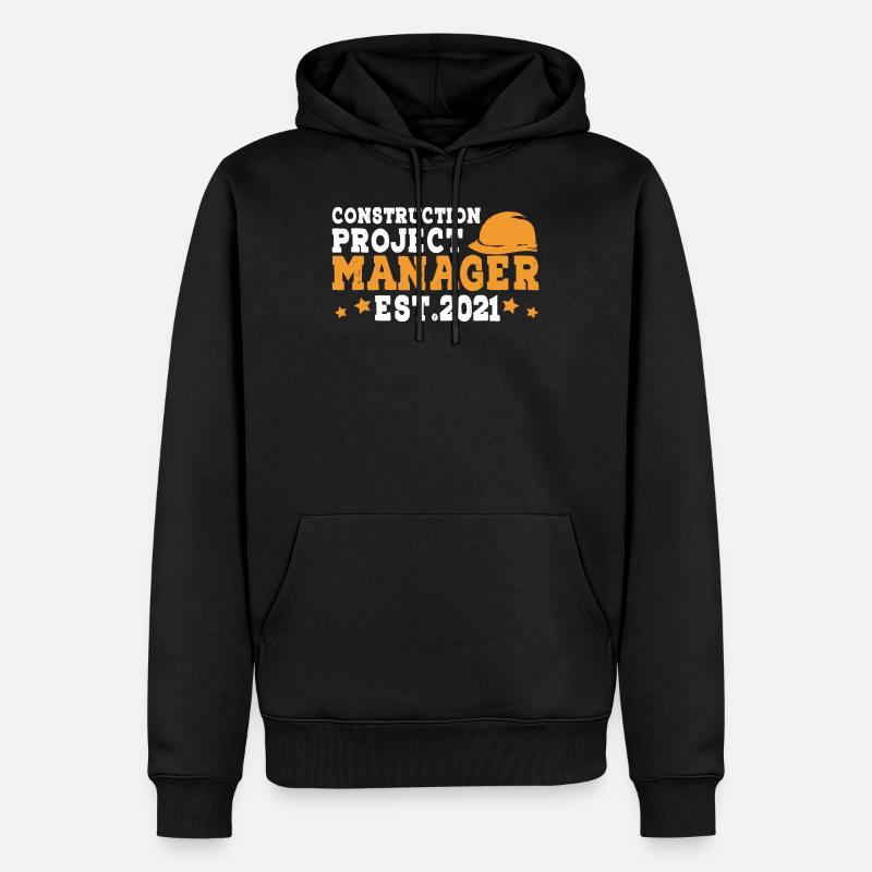 Chef de projet de construction - Sweat à capuche Premium bio Homme - noir