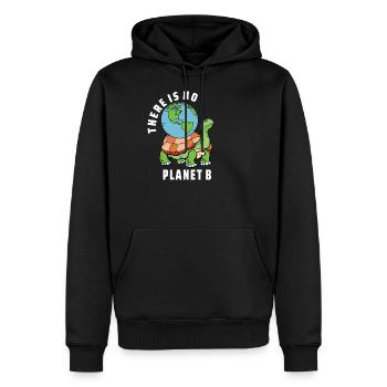 there is no planet b - Sweat à capuche Premium bio Homme - noir - Devant - Nico (187cm)