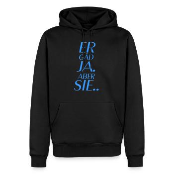 lustiger Spruch für Bayern Bavaria - Männer Premium Bio Hoodie - Schwarz - Vorne - Nico (187cm)