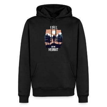 Eifel Mosel Wandern Fluss Winzer Geschenkidee - Männer Premium Bio Hoodie - Schwarz - Vorne - Nico (187cm)