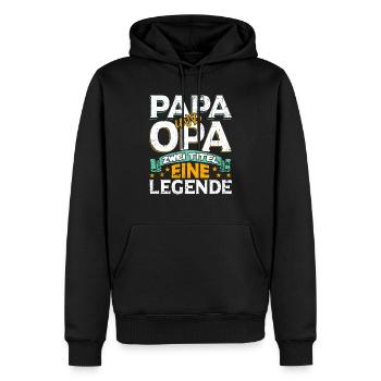 Papa und Opa zwei Titel Eine Legende - Männer Premium Bio Hoodie - Schwarz - Vorne - Nico (187cm)