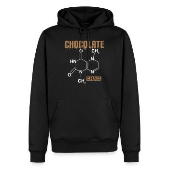 Schokoladen Formel - Schokolade Geschenk - Männer Premium Bio Hoodie - Schwarz - Vorne - Nico (187cm)