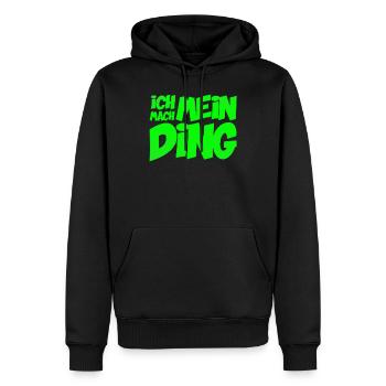 Ich mach mein Ding | Motivation Optimist - Männer Premium Bio Hoodie - Schwarz - Vorne - Nico (187cm)