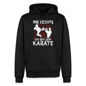 Mir Reichts Ich Geh Zum Karate Karateka - Männer Premium Bio Hoodie - Schwarz - Vorne - Nico (187cm)