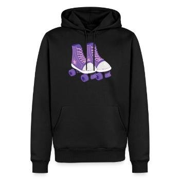 Rollschuh - Männer Premium Bio Hoodie - Schwarz - Vorne - Nico (187cm)