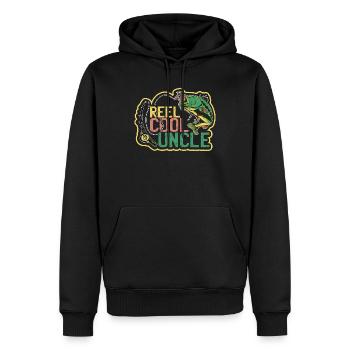 Reel cool Uncle - Sweat à capuche Premium bio Homme - noir - Devant - Nico (187cm)