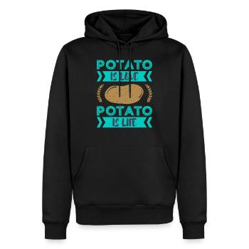 my spirit animal is a potato kartoffel kartoffeln - Männer Premium Bio Hoodie - Schwarz - Vorne - Nico (187cm)