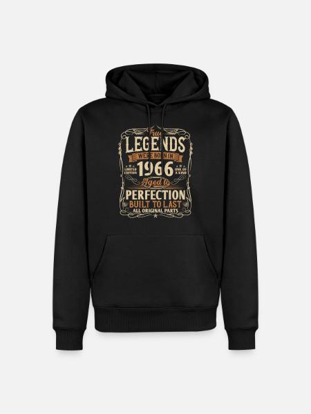 Jahrgang 1966 geboren Legenden Geburtstag Geschenk - Ekologisk premiumluvtröja herr - svart