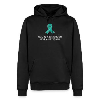 Pas une décision Trouble obsessionnel-compulsif TOC - Sweat à capuche Premium bio Homme - noir - Devant - Nico (187cm)